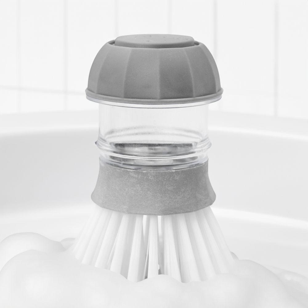 Escova Limpeza Com Dispenser Detergente Cozinha Esponja Limpa Panela - 1