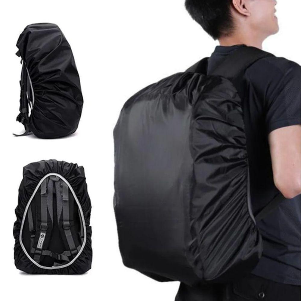 Capa De Chuva Dupla Face Mochila Mala Multiuso Impermeável Com Elástico Motoboy Ciclismo Viagem 45l - 2