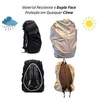 Capa De Chuva Dupla Face Mochila Mala Multiuso Impermeável Com Elástico Motoboy Ciclismo Viagem 45l - 4