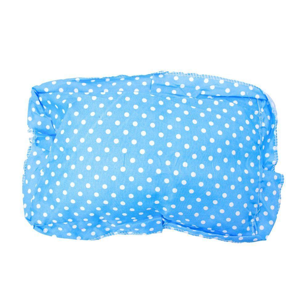 Mini Berço De Bebe Portatil Com Mosquiteiro Ninho Acolchoado Azul - 4