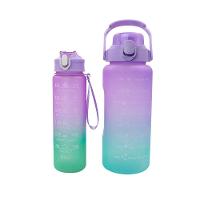 Garrafa Galão De Agua 2l E 900ml Degrade Com Figurinhas Adesivos 3d Tampa: Lilás - 3