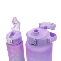 Garrafa Galão De Agua 2l E 900ml Degrade Com Figurinhas Adesivos 3d Tampa: Lilás - 5