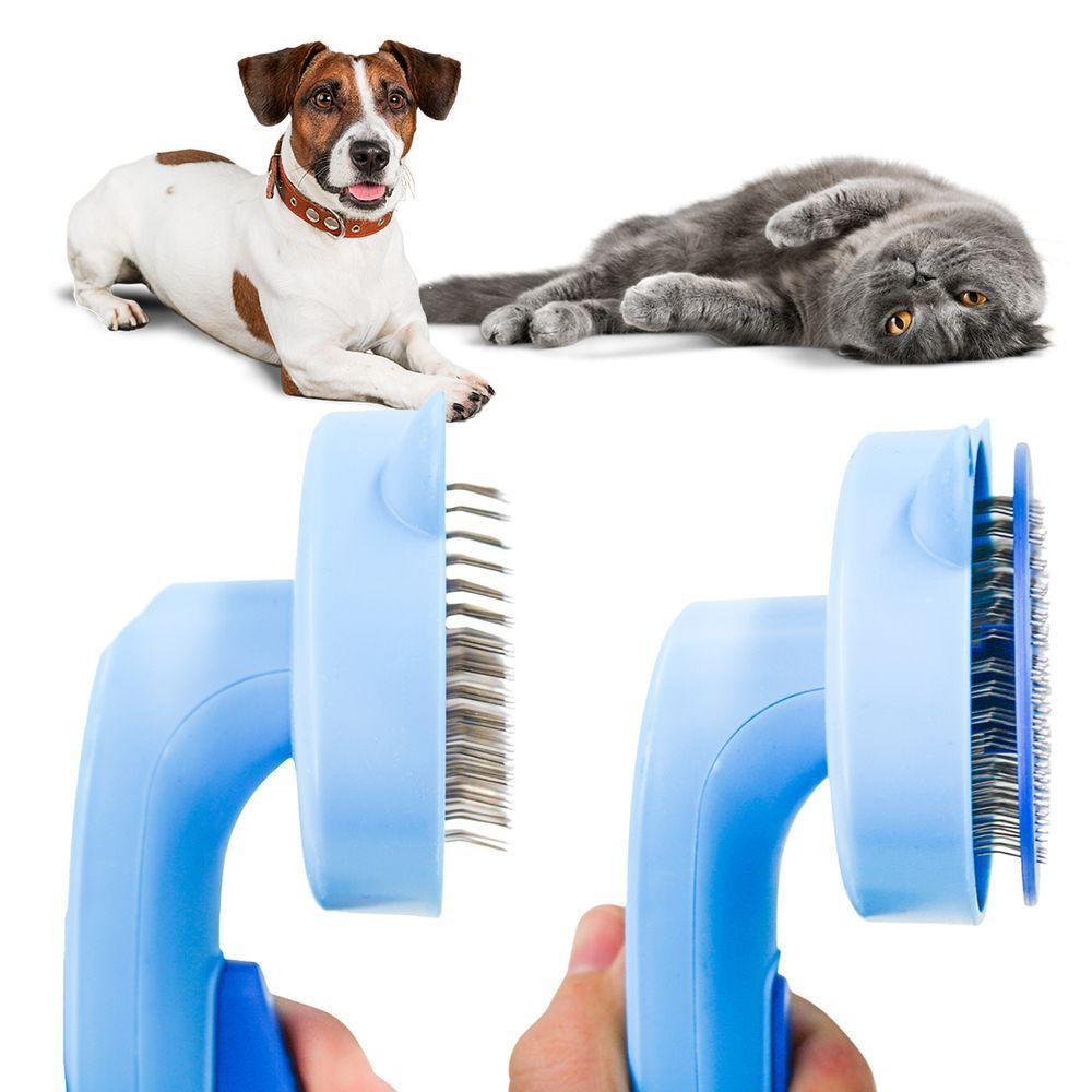 Tira Pelos Pet Rasqueadeira Removedor Animais Gato Cachorro Azul - 6