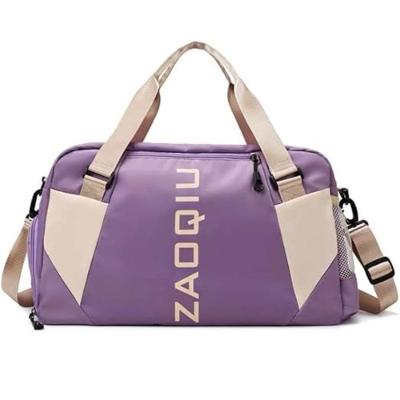 Bolsa Mala Grande Com Alça Academia Esportiva Porta Sapatos Lilas