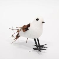 Kit 12 Passarinhos Branco Natal Decoração Em Isopor 10cm - 3