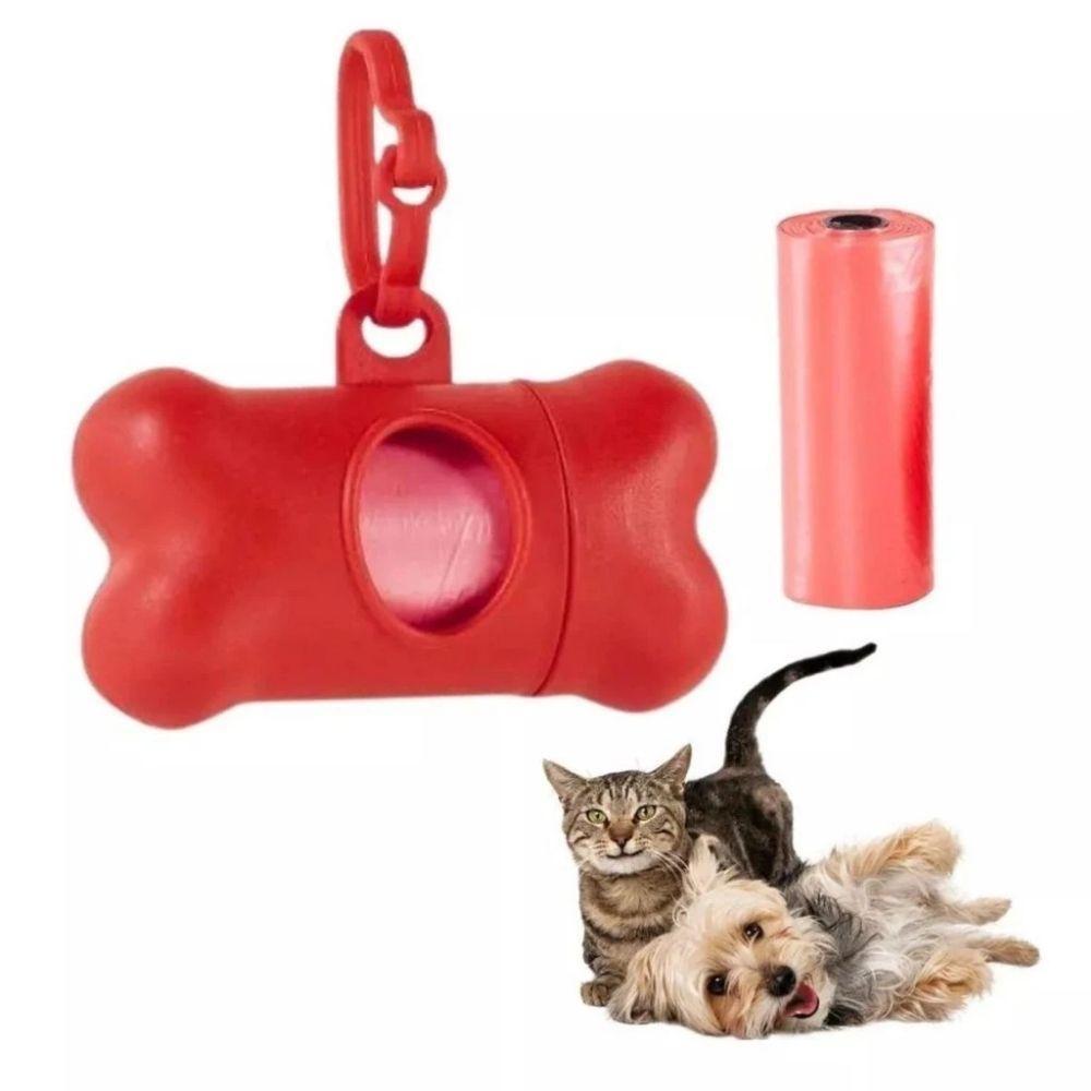 Kit Cata Caca Coco Cachorro Gatos Com Suporte + 2 Rolos Saquinhos Refil - 4