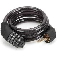 Cadeado Para Bicicleta Bike Moto Com Senha Combinação De Dígitos 8mm Aço Reforçado 65cm De Comprimento Preto - 1