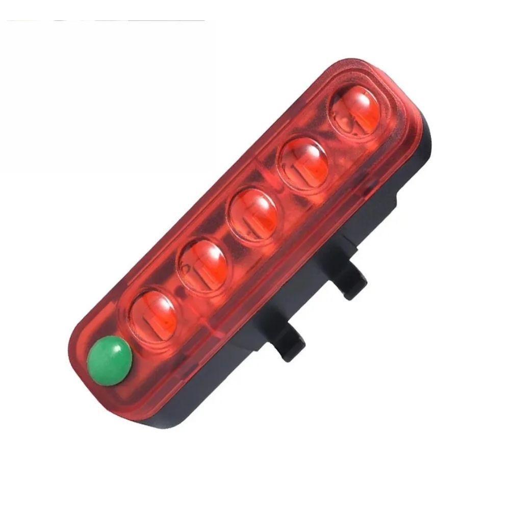 Kit Lanterna Sinalizador Dianteiro E Traseiro Iluminação Noturna Recarregável Usb Para Bicicleta Bike Preto - 3