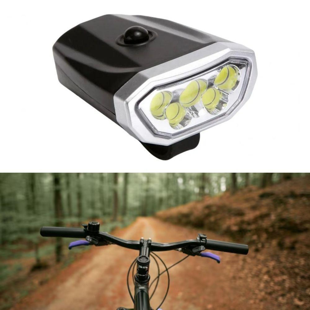 Kit Lanterna Sinalizador Dianteiro E Traseiro Iluminação Noturna Recarregável Usb Para Bicicleta Bike Preto - 5