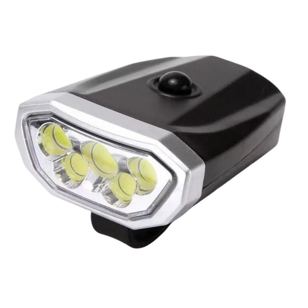 Kit Lanterna Sinalizador Dianteiro E Traseiro Iluminação Noturna Recarregável Usb Para Bicicleta Bike Preto - 6