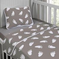 Jogo De Cama Tecebem Malha Mini Cama(montessoriana) Mia 3 Peças Cinza - 1