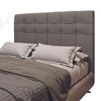Cabeceira Estofada Para Cama Box Casal Queen Hanover 1,60m Suede Dobuê Mascavo - 1