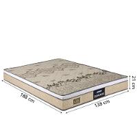 Colchão Casal Espuma D33 Fort Gazin 138x188x21cm Bege Branco Suporta Até 150kg Por Pessoa - 2