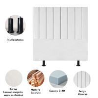 Cabeceira Cama Solteiro Box 100 Cm Luana Corino E Frame Branco