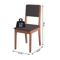 Conjunto Sala De Jantar Mesa Quadrada 4 Cadeiras Trento Dobuê Madeirado Castor