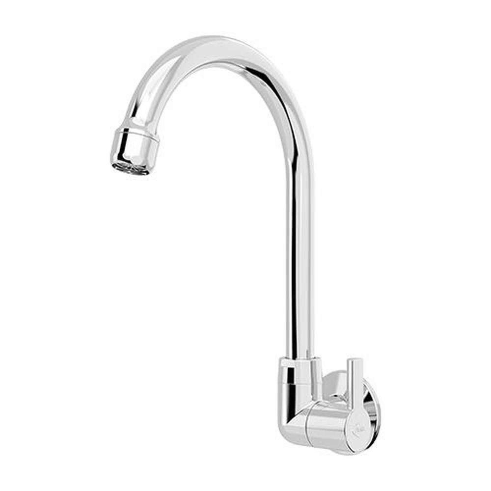 Torneira Cozinha Parede Bica Alta 1/2 Cromado - Blukit, Fechamento 1/4 De Volta - 1