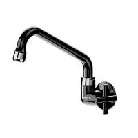 Torneira Cozinha Parede Bica Baixa Preta - Blukit 1/2 Com Redutor E Bucha 1/2 X 3/4 - 1