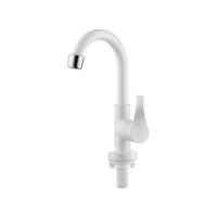 Torneira Lavatório Bica Alta Branca Abs Cromada - Vedante Cerâmica - 1