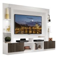 Estante Tv 65" Com Leds Berlim Multimóveis V3392 Branca/Tenerife Branco/Tenerife - 1