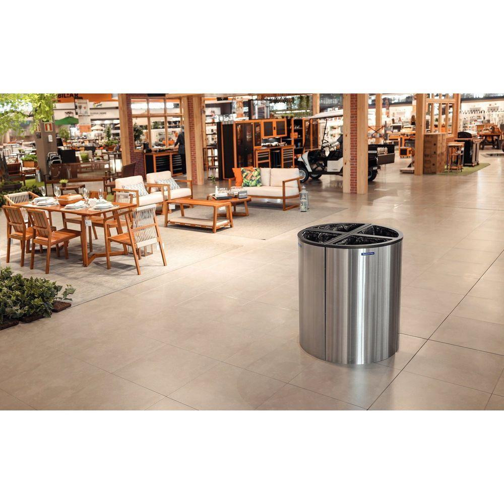 Lixeira Tramontina Abruzzo Inox Acabamento Acetinado 110 L Tramontina - 2