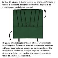 Cabeceira Estofada De Cama Casal Box 140 Cm Louise Suede Verde - 5