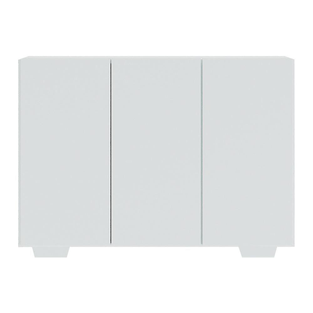 Aparador Buffet 3 Portas Com Pés Quadrados Veneza Multimóveis V1010 Branco Branco - 2