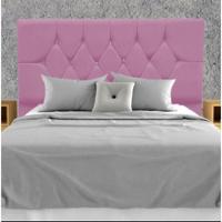 Cabeceira Cama Box King 195 Cm Geovana Suede Rosa - 2