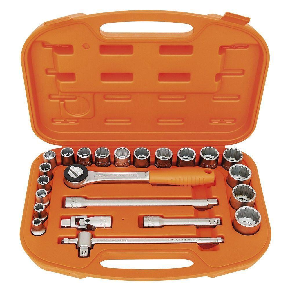 Maleta Com Soquetes Estriados E Acessórios 1/2 Polegadas - 23 Peças Tramontina Pro Tramontina - 1