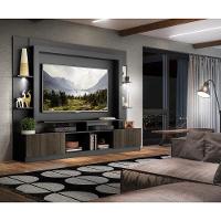 Estante Com Suporte Tv 65" E Leds Berlim Multimóveis V3384 Preta/Tenerife Preto/Tenerife - 2