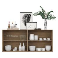 Aparador Buffet 4 Portas Com Espelho Vegas V3561 Rustic Rustic