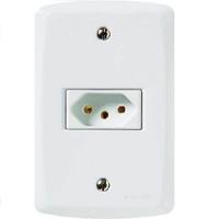 Tomada 3p 10a Lux2 Tramontina - Conjunto Branco - Placa Modular - Parafusos Inclusos - 1