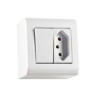 Interruptor Simples + Tomada 10a Tramontina Lizflex - Conjunto Elétrico - 1