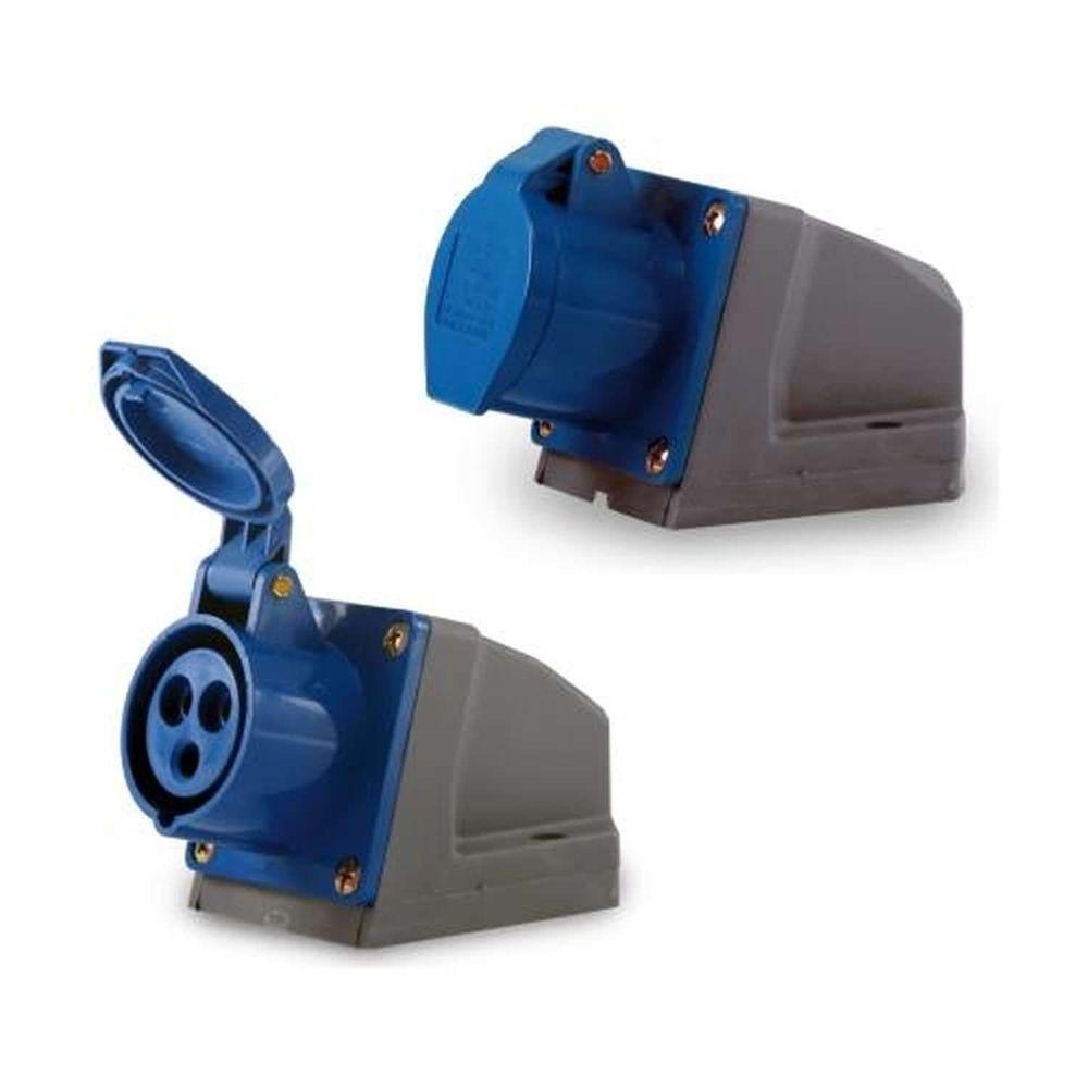 Tomada Industrial Sobrepor 16a 2p+t 220v/240v Soprano Ip44 Nylon 6.6 Latão Nbr Iec 60309-1 60309-2 - 1