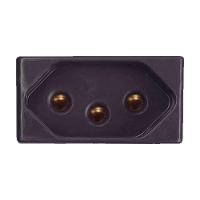 Tomada 20a 2p+t Grafite Tramontina - Sistema Modular 250v - 1