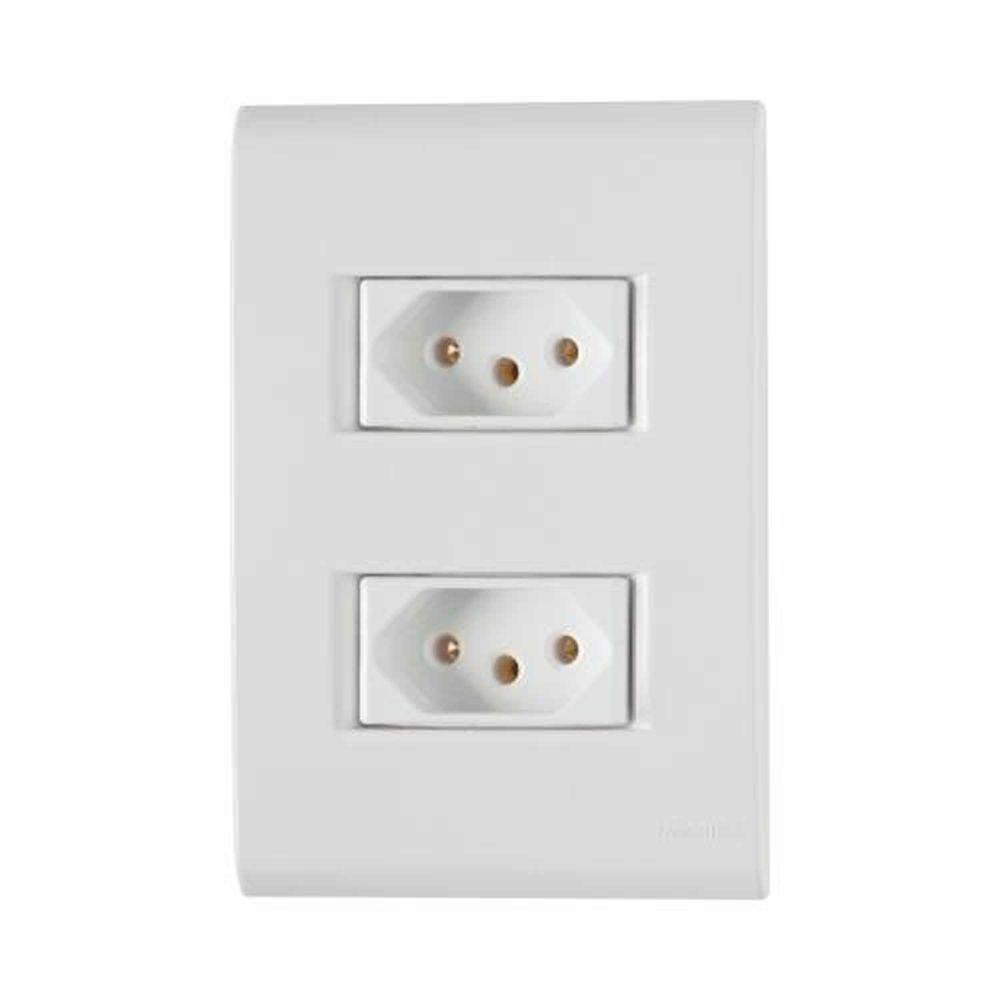 Conjunto 2 Tomadas 3p 20a Tramontina - Linha Liz Branca - 1