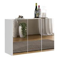 Aparador Buffet 4 Portas Com Espelho Vegas Multimóveis V3558 Branco Branco - 1