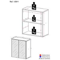 Aparador Buffet 4 Portas Com Espelho Vegas Multimóveis V3558 Branco Branco - 3