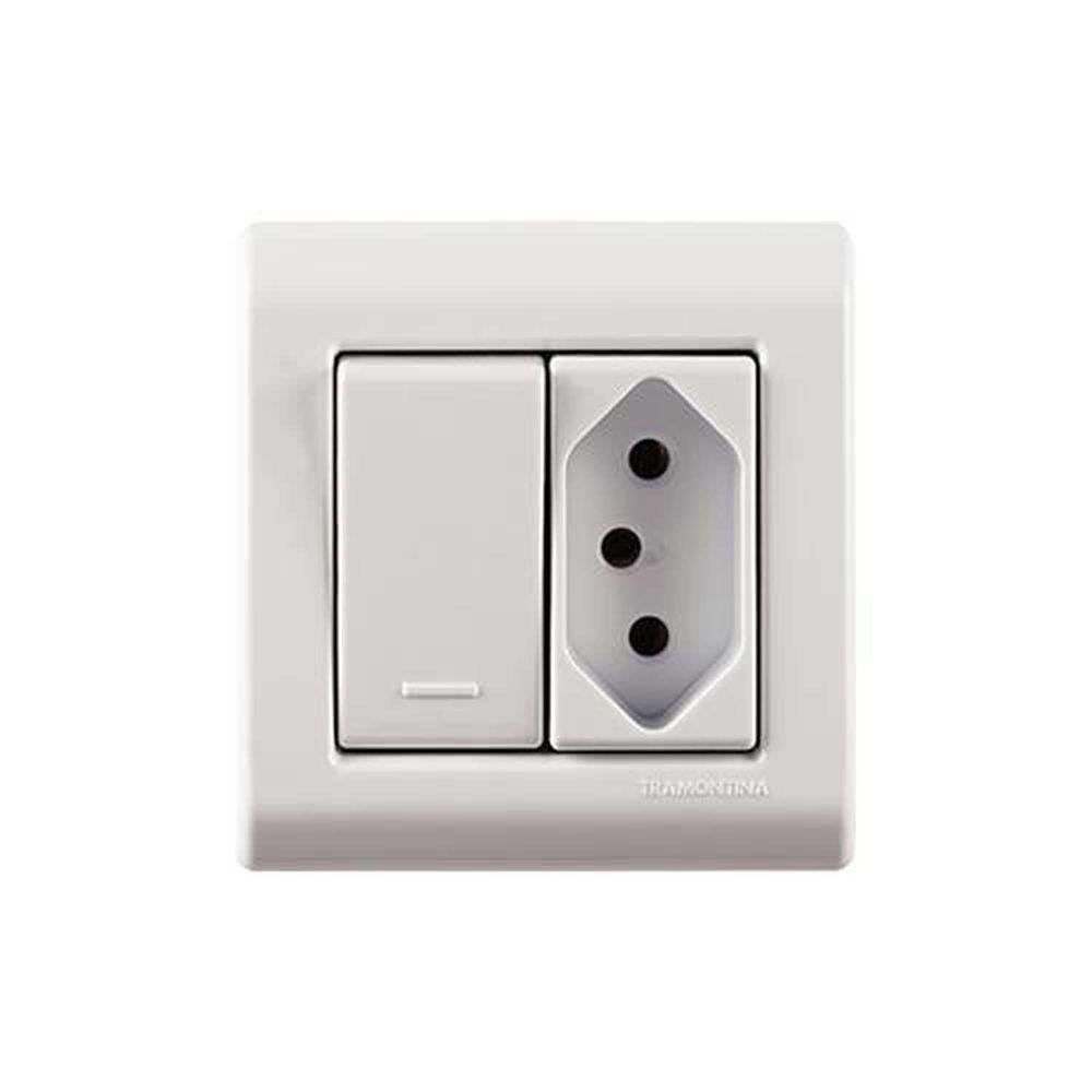 Interruptor Simples + Tomada 20a Tramontina Lizflex - Conjunto Elétrico - 1