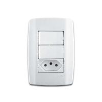 Interruptor Simples + Tomada 20a Linha Slim Ilumi - Conjunto 2 - 250v - 1