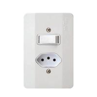 Interruptor Paralelo + Tomada 10a Linha Millenium - Mectronic Sptr-e6m - 1