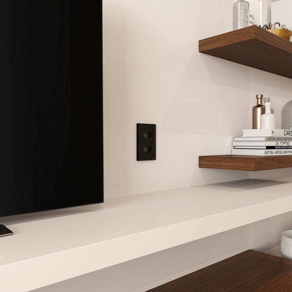 Tomada Touch Onne Smart Tramontina Preto Com 2 Tomadas 2p+t 10 A 250 V Tramontina - 2