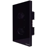 Tomada Touch Onne Smart Tramontina Preto Com 2 Tomadas 2p+t 10 A 250 V Tramontina - 7