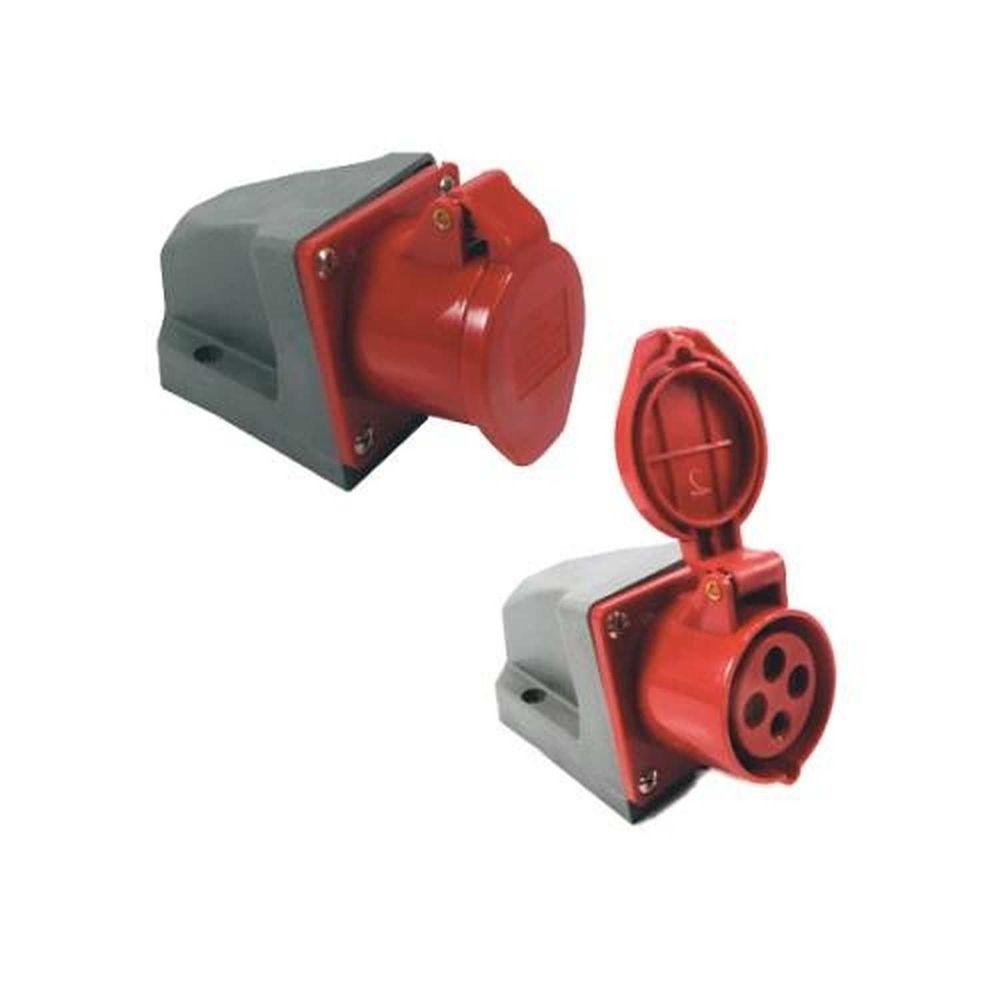 Tomada Industrial Sobrepor 16a 3p+t 380v/440v - Soprano Ip44 Nbr Iec 60309-1/2 - 1