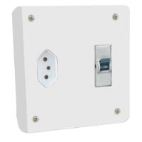 Caixa De Distribuição Cd Para Ar Condicionado Com Disjuntor 16a + Tomada 20a - Branco - 1