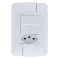 Interruptor Simples + Tomada 10a Tramontina Aria - Conjunto 2 Peças - 1