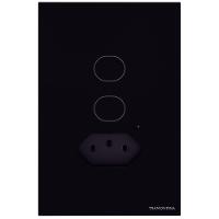 Interruptor Onne Touch Smart Tramontina Preto Com 2 Canais E 1 Tomada 2p+t 10 A 250 V Tramontina - 6