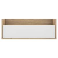 Mesa De Cabeceira 80Cm Suspensa Multimóveis V4004 Rustic/Branca Rustic/Branco - 3