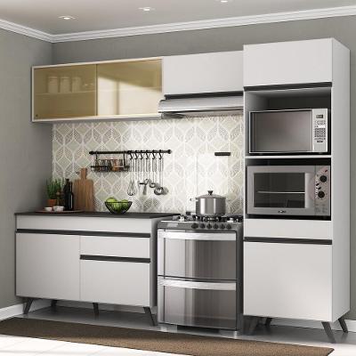 Armário de Cozinha Compacta Mp3692 7 Portas 1 Gaveta MDP 252 cm Branco
