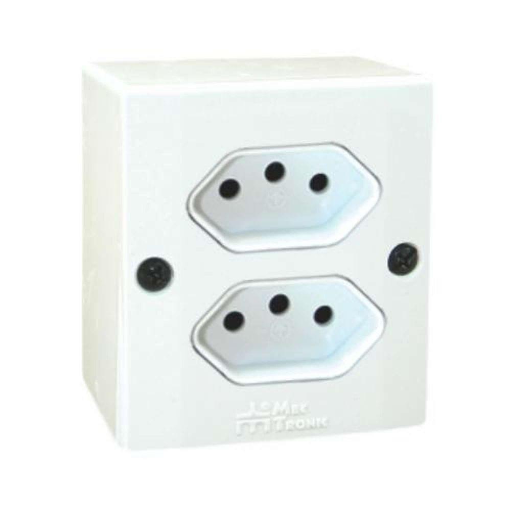 Conjunto 2 Tomadas 3p 10a - Sistema X - Mectronic - 1