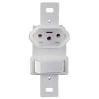 Interruptor Simples 6a + Tomada 2p+t 10a Para Condulete - Ilumi - 250v - 1